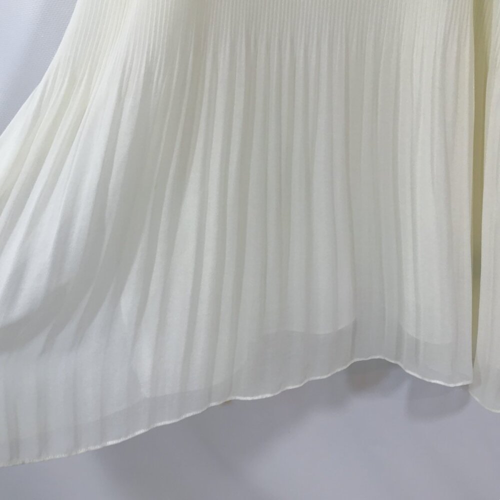 Sanctuary Accordion Pleat Cold Shoulder Tunic Blouse Ivory L - Picture 6 of 10